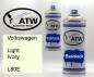 Preview: Volkswagen, Light Ivory, L80E: 400ml Sprühdose + 400ml Klarlack - Set, von ATW Autoteile West.